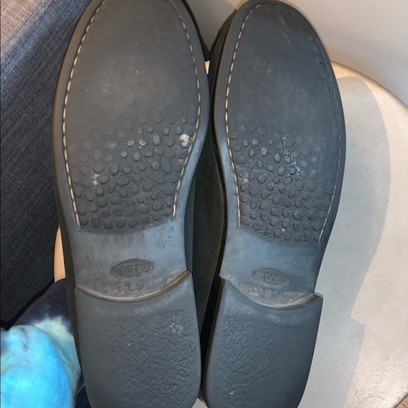 Tods Black Suede Slip on Loafers - Picture 6 of 6